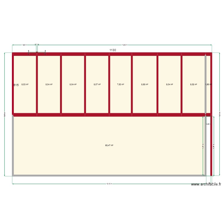 charpente q10. Plan de 10 pièces et 134 m2