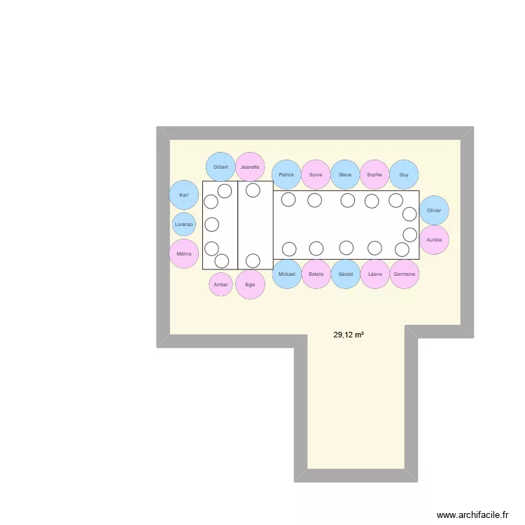 Plan de table Noel 2024. Plan de 