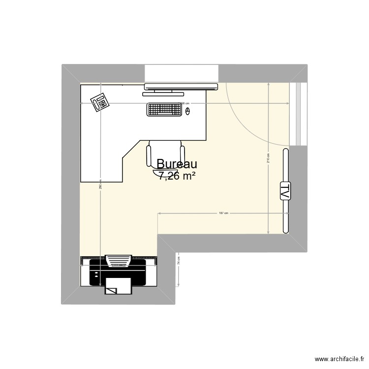 Bureau Alex. Plan de 0 pièce et 0 m2