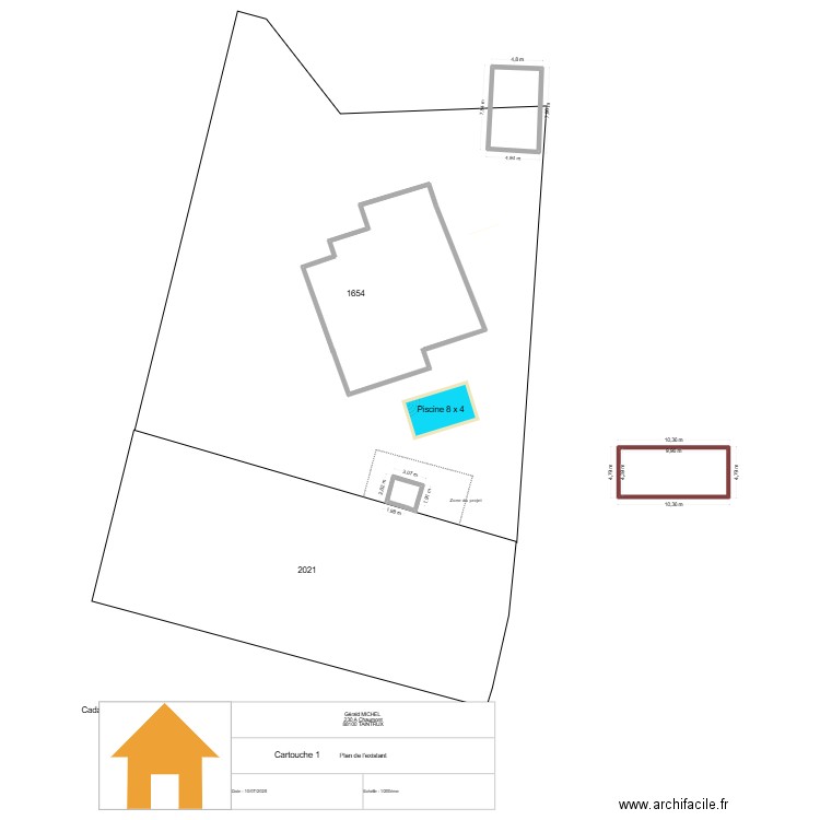 Gérald 09 07. Plan de 3 pièces et 81 m2