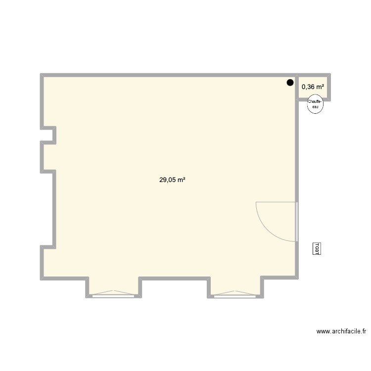 DARBEFEUILLE PLAN DE BASE. Plan de 2 pièces et 29 m2