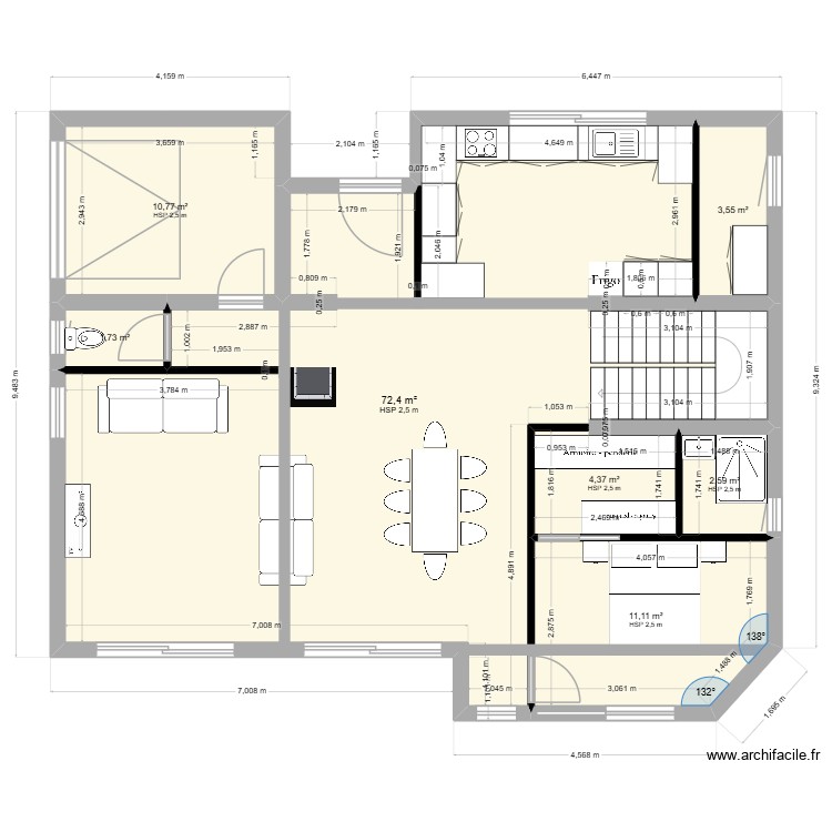 canohes. Plan de 0 pièce et 0 m2