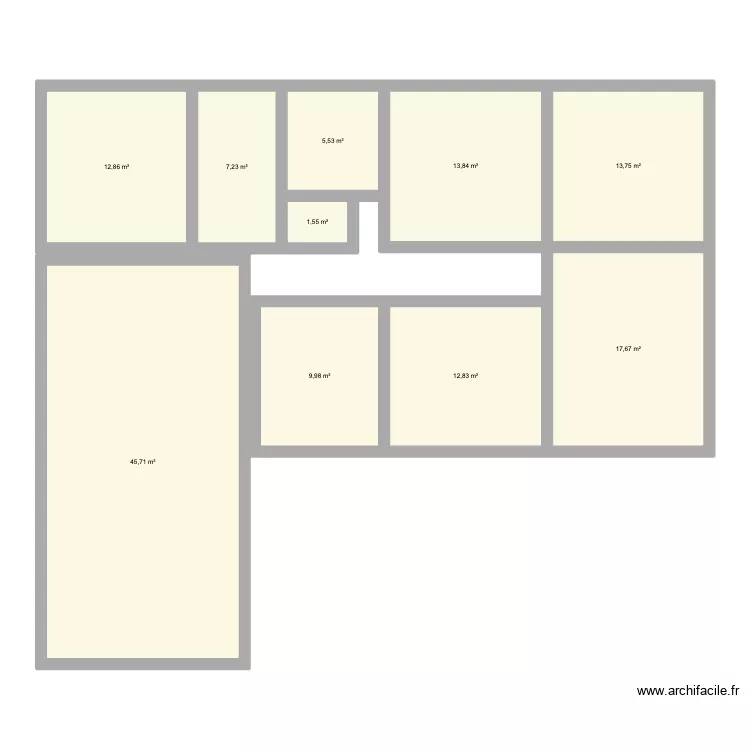 Maison Marcilloles RDC. Plan de 10 Pièces et 141 m² Maison Marcilloles RDC. Plan de 10 Pièces et 141 m²