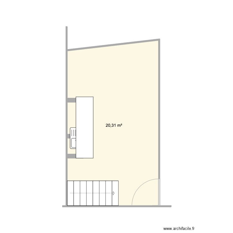 palissade jardin. Plan de 1 pièce et 20 m2