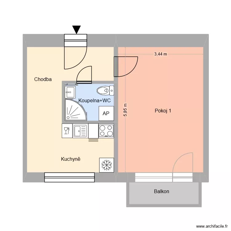 Mojm&iacute;rovců 1073 byt 5 OV. Plan de 8 Pièces et 159 m²