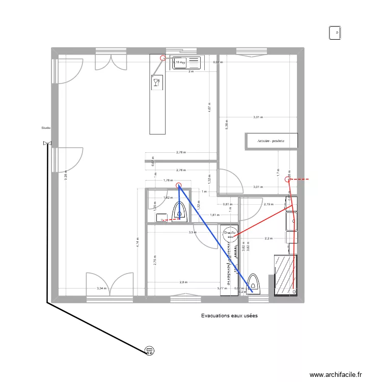 Comp&egrave;re Guilleri 2026 02 23 01 Plomberie. Plan de 0 pièce et 0 m2