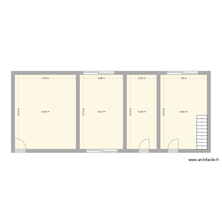 grange. Plan de 0 pièce et 0 m2