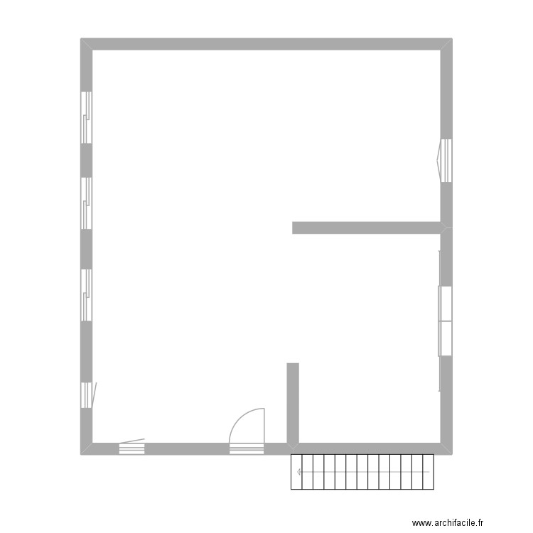 EP Loire_LAURES. Plan de 1 pièce et 71 m2