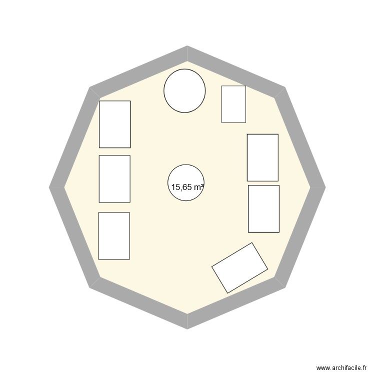 mariage. Plan de 1 pièce et 16 m2
