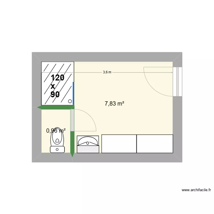 CABANNE. Plan de 