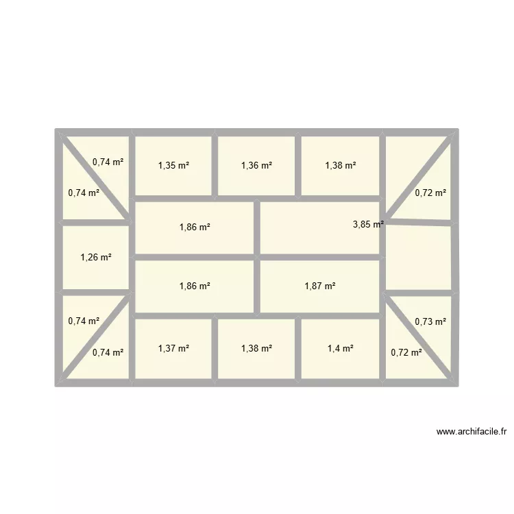 plafond de ya amelie B. Plan de 