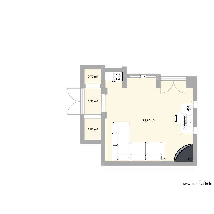 BEDROOM - CITY 1 (AFTER). Plan de 0 pièce et 0 m2