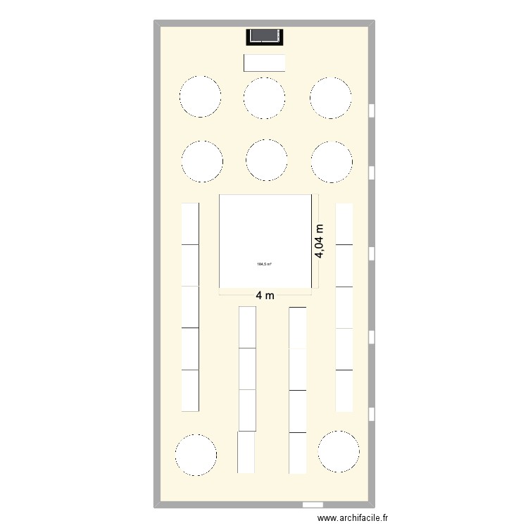 mariage 180 personnes. Plan de 1 pièce et 185 m2