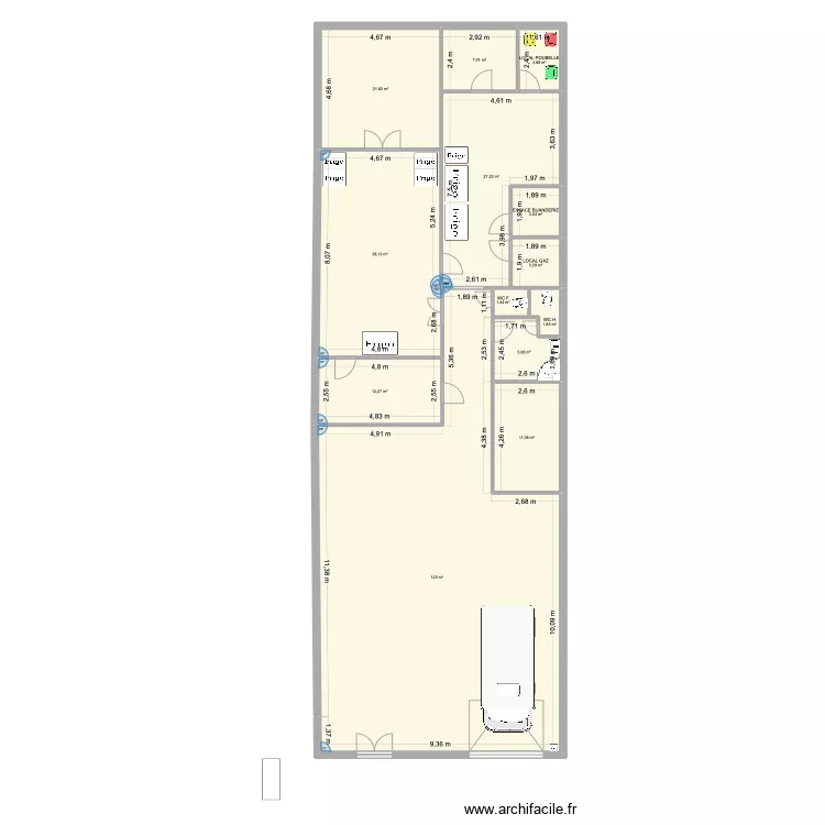 cuisine traiteur - implantation cuisine. Plan de 