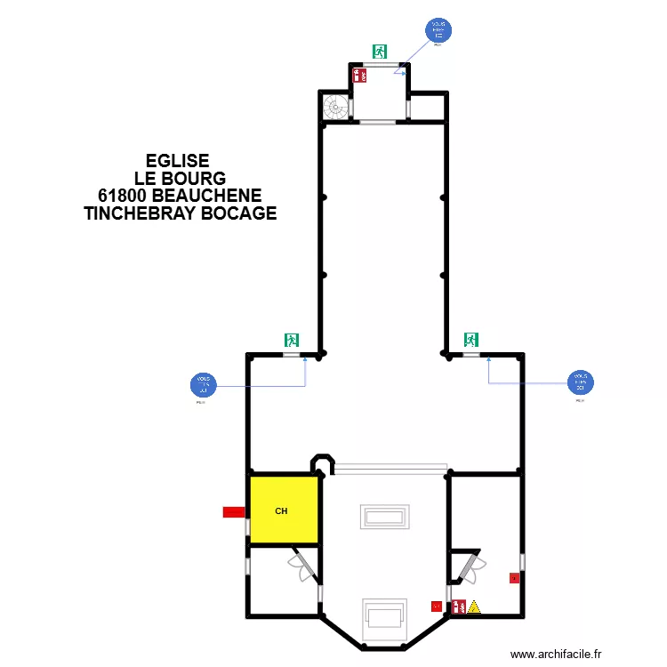 EGLISE BEAUCHENE. Plan de 8 et 339 m² EGLISE BEAUCHENE. Plan de 8 et 339 m²