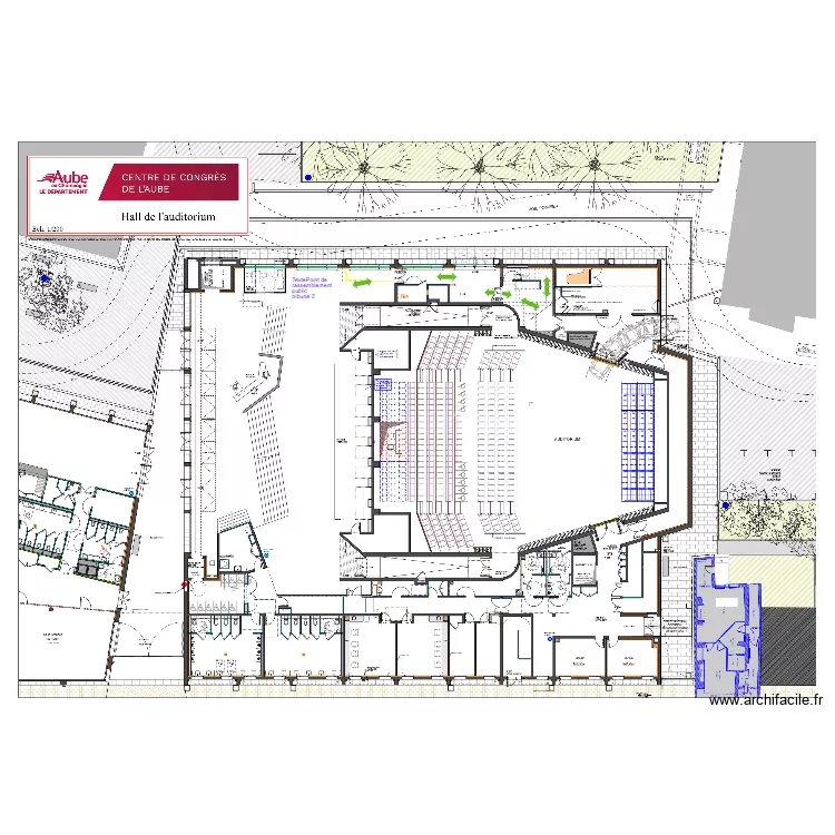 Auditorium Tribune Z Rdc pour Public. Plan de 