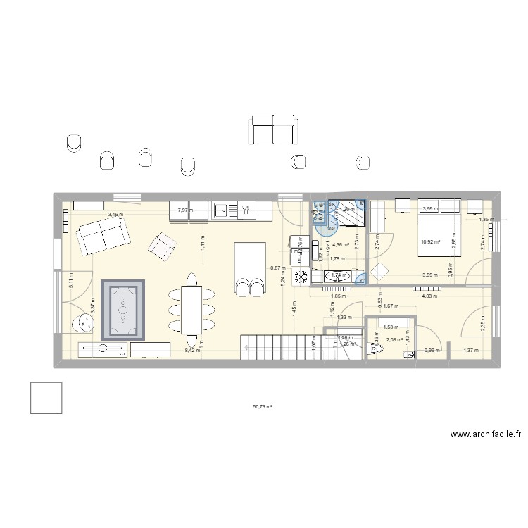 Vincent Meine 16 SANS CELLIER. Plan de 6 pièces et 70 m2