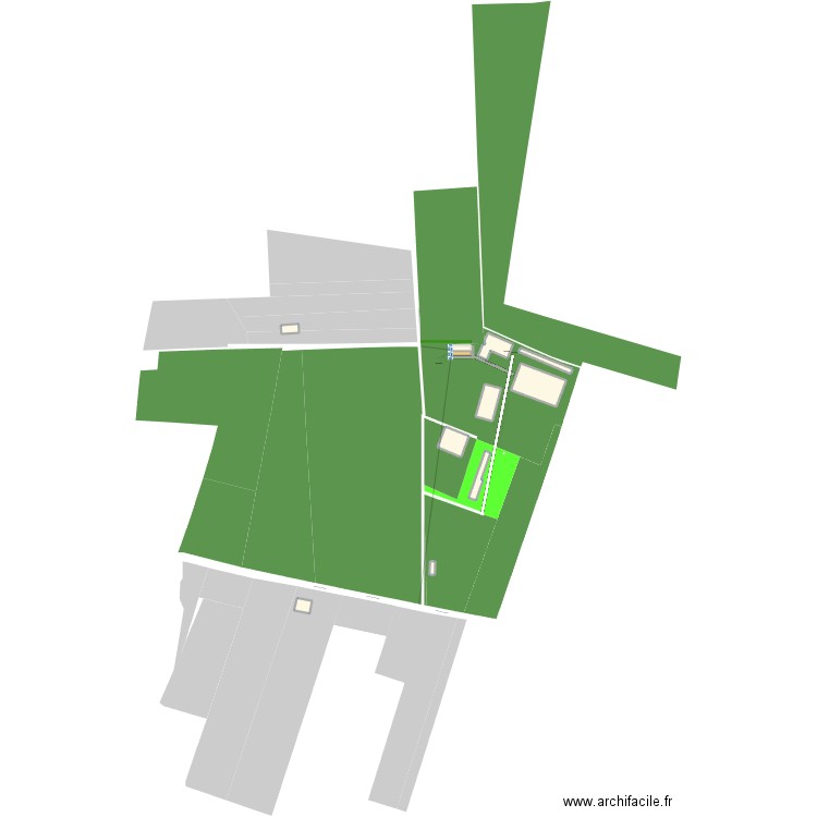 cadastre plan de masse carriere bis. Plan de 11 pièces et 4557 m2