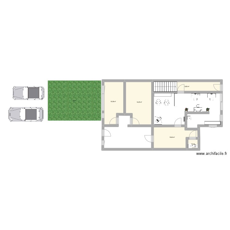futur plan Ivana. Plan de 5 pièces et 45 m2