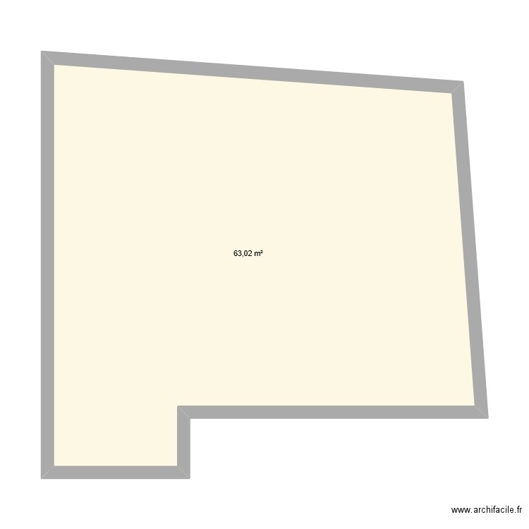 plan 2. Plan de 1 pièce et 63 m2