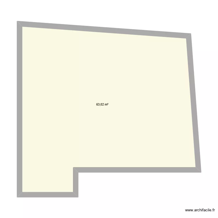 plan 2. Plan de 1 pièce et 63 m²