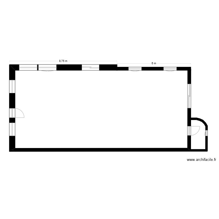 Plan RDC Vierge. Plan de 0 pièce et 0 m2