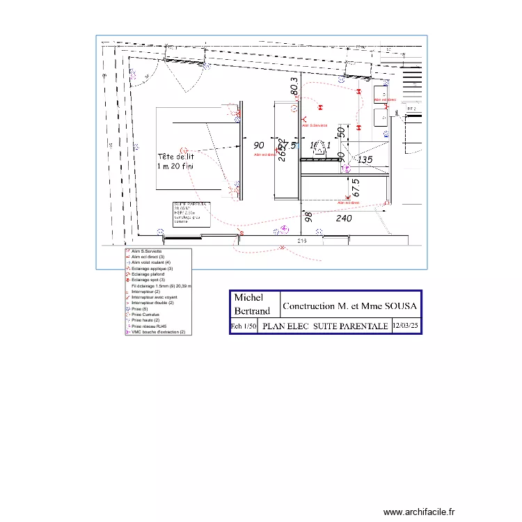 Sousa plan elec suite parentale. Plan de Sousa plan elec suite parentale. Plan de