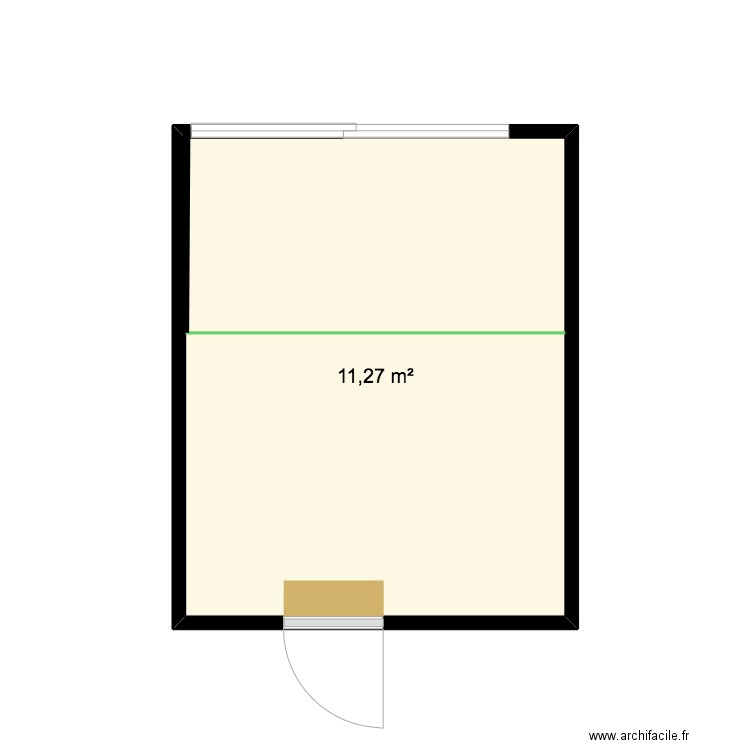 Salon conformation Etienne. Plan de 1 pièce et 11 m2