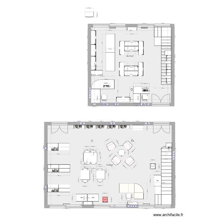 mediatheque travaux 1. Plan de 6 pièces et 234 m2