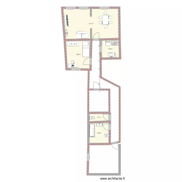loumar g. Plan de 5  et 53 m²