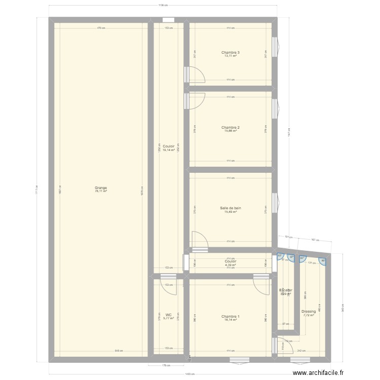 1er. Plan de 10 pièces et 179 m2