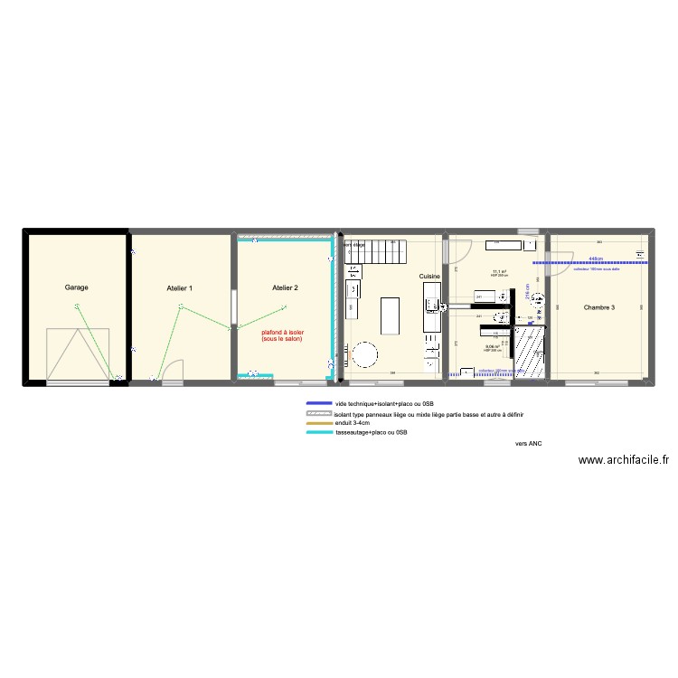 Plan plomberie. Plan de 17 pièces et 382 m2