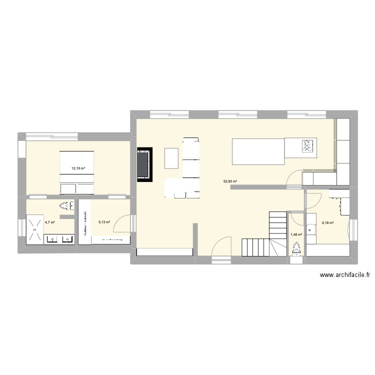 Maison delattre RDC . Plan de 0 pièce et 0 m2