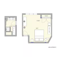 Chambre et salle de bain Clip Lïa