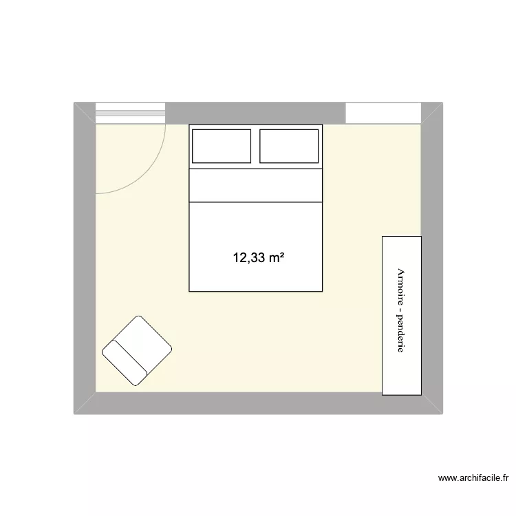Chambre b&eacute;b&eacute;. Plan de 