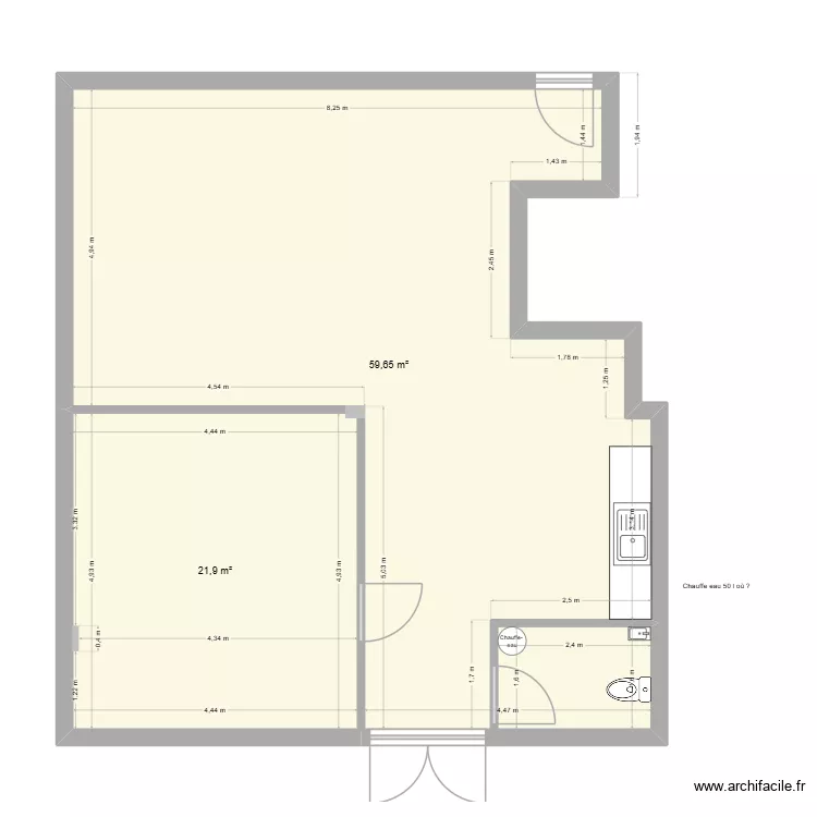 epicerie mens plaquiste 28_07_2026. Plan de 2  et 82 m²