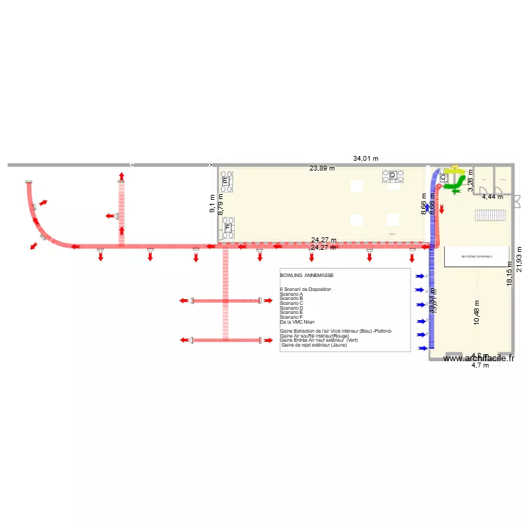 PLAN VMC DOUBLE FLUX THERMODYNAMIQUE C. Plan de 3 et 414 m² PLAN VMC DOUBLE FLUX THERMODYNAMIQUE C. Plan de 3 et 414 m²