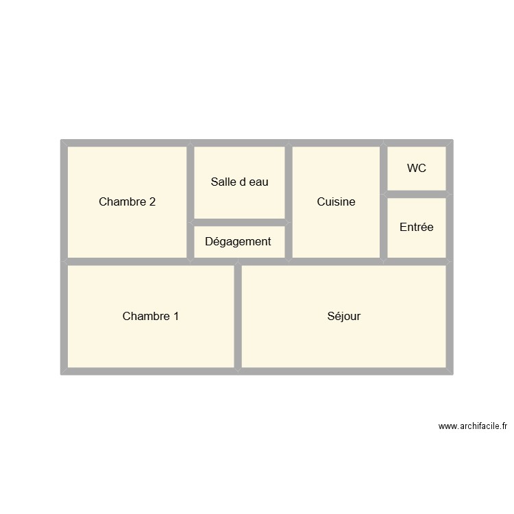 2503 GUIZIOU. Plan de 8 pièces et 19 m2