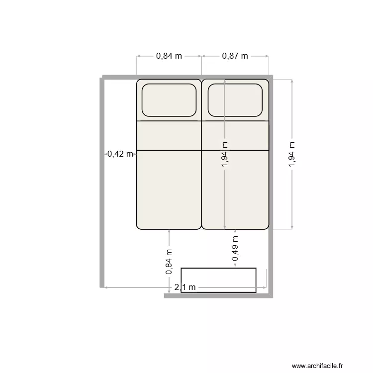cabanon chambre. Plan de cabanon chambre. Plan de