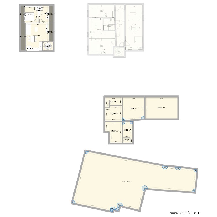 ERCE PRES LIFFRE3. Plan de 46 pièces et 869 m2