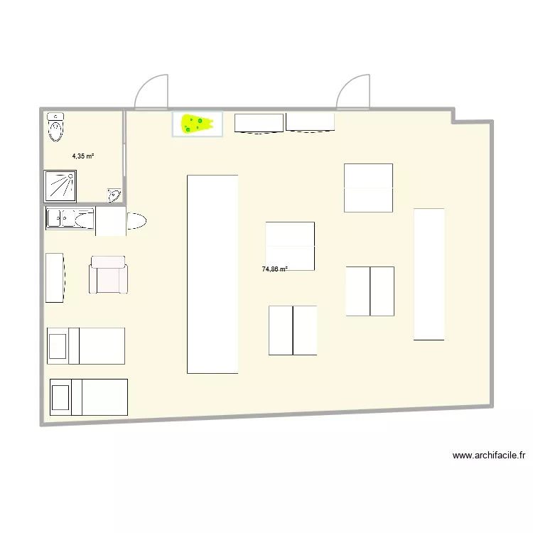 salle ESF. Plan de 2 et 79 m² salle ESF. Plan de 2 et 79 m²