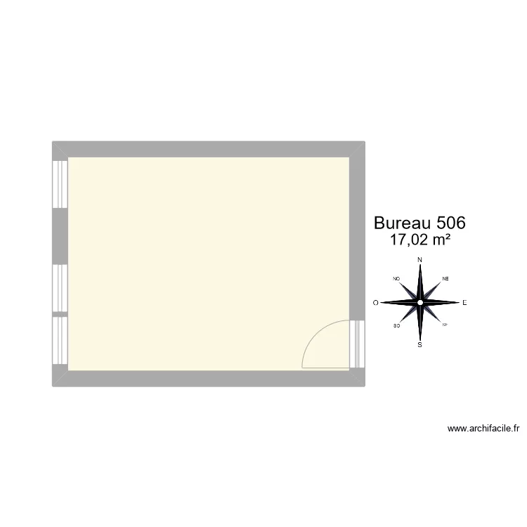 Bureau R 506. Plan de 