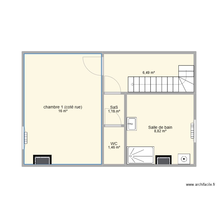 r+1 projet cochez . Plan de 0 pièce et 0 m2