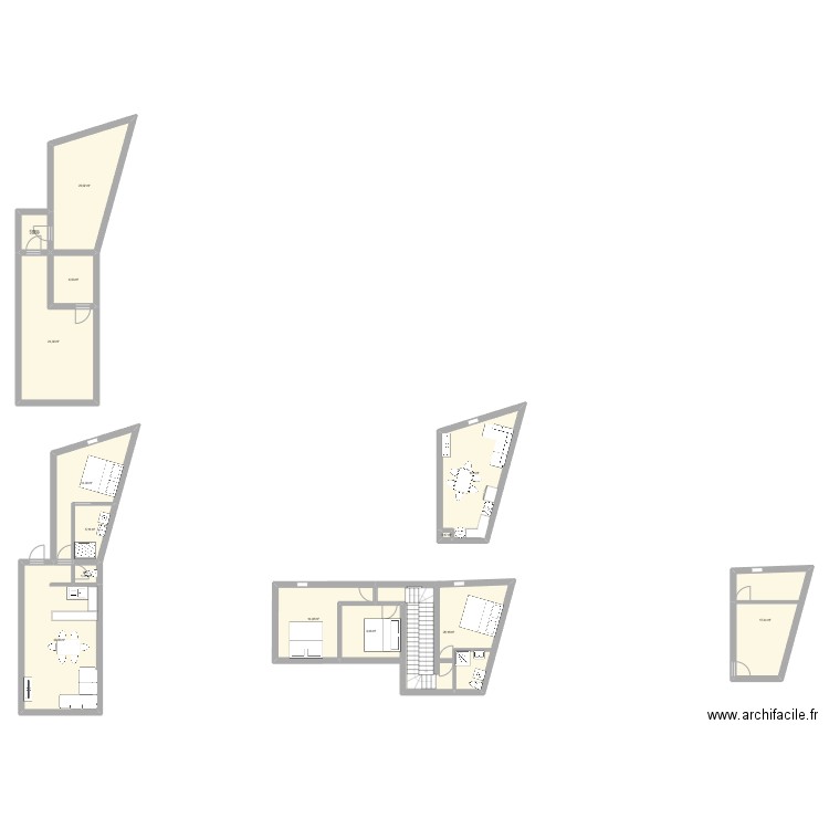 plan Châteauneuf. Plan de 14 pièces et 194 m2