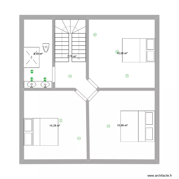 Rez-de-chauss&eacute;e. Plan de 