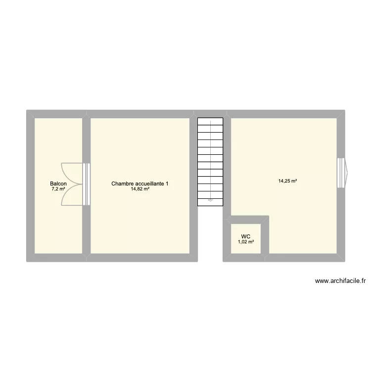 plan &eacute;tage MAF du bonheur. Plan de 4  et 37 m²