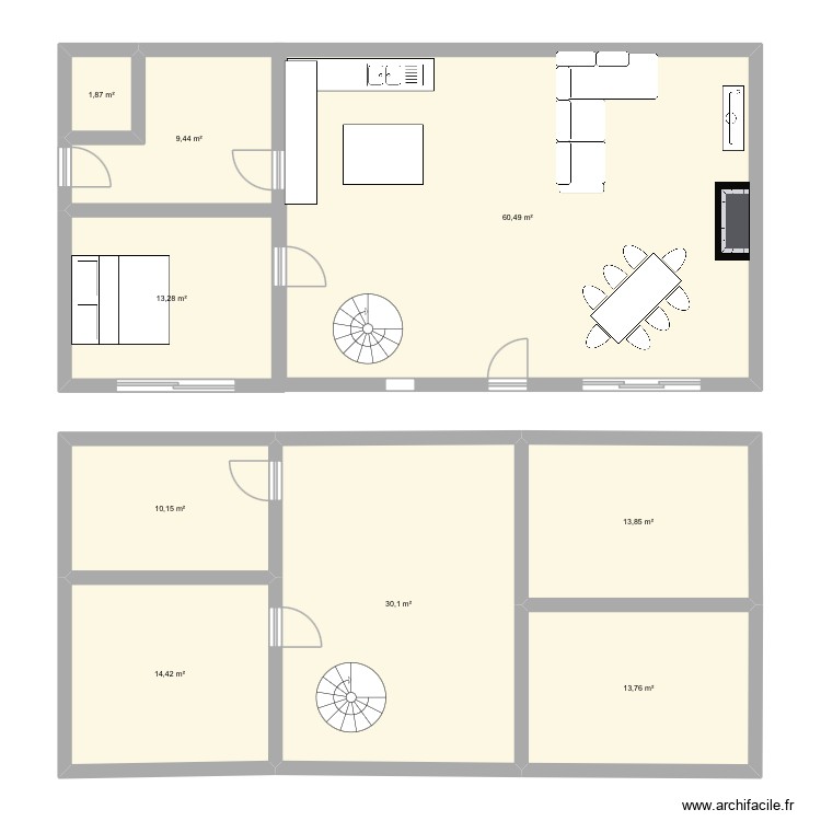 Maison Mer. Plan de 0 pièce et 0 m2