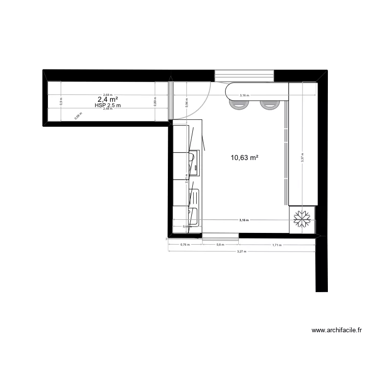 les luciolles cuisine 2. Plan de 2 et 13 m² les luciolles cuisine 2. Plan de 2 et 13 m²