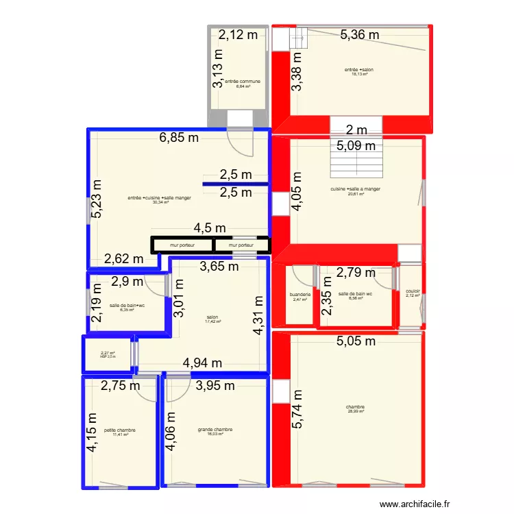 plan appart PO LN 2. Plan de 