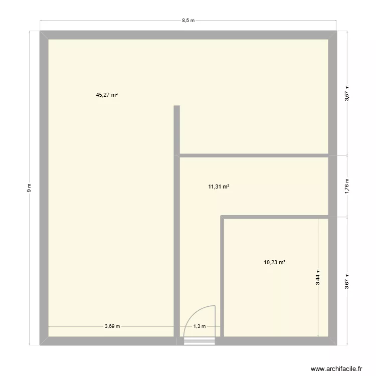 Maison Orsay. Plan de 3  et 67 m²